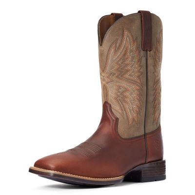 Ariat Valor Ultra Kahverengi / Zeytin Yeşili Western Csizma Erkek (29264-142)